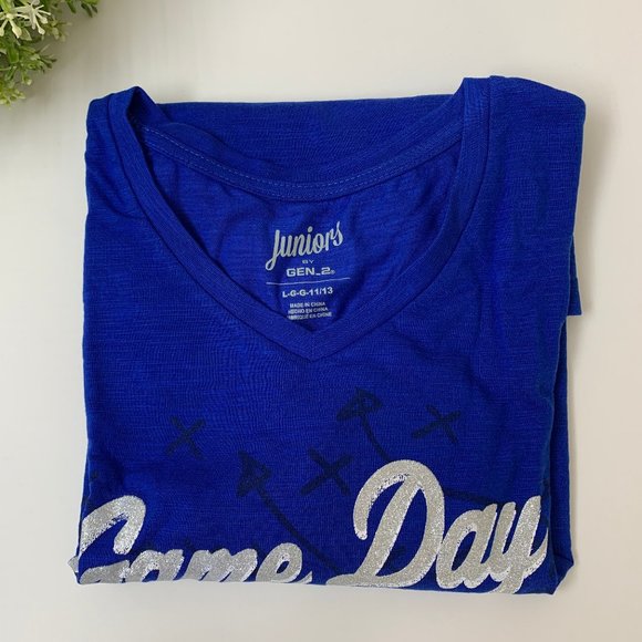 NCAA Wildcats Kentucky Game Day Shirt Junior Large 11/13 Long Sleeve Blue - Picture 1 of 11